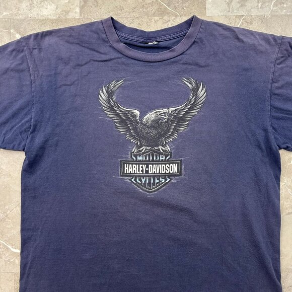 Vintage Harley Davidson Graphic Tee Mens 2XL XXL Eagle Gatto Pittsburgh y2k - Picture 3 of 11